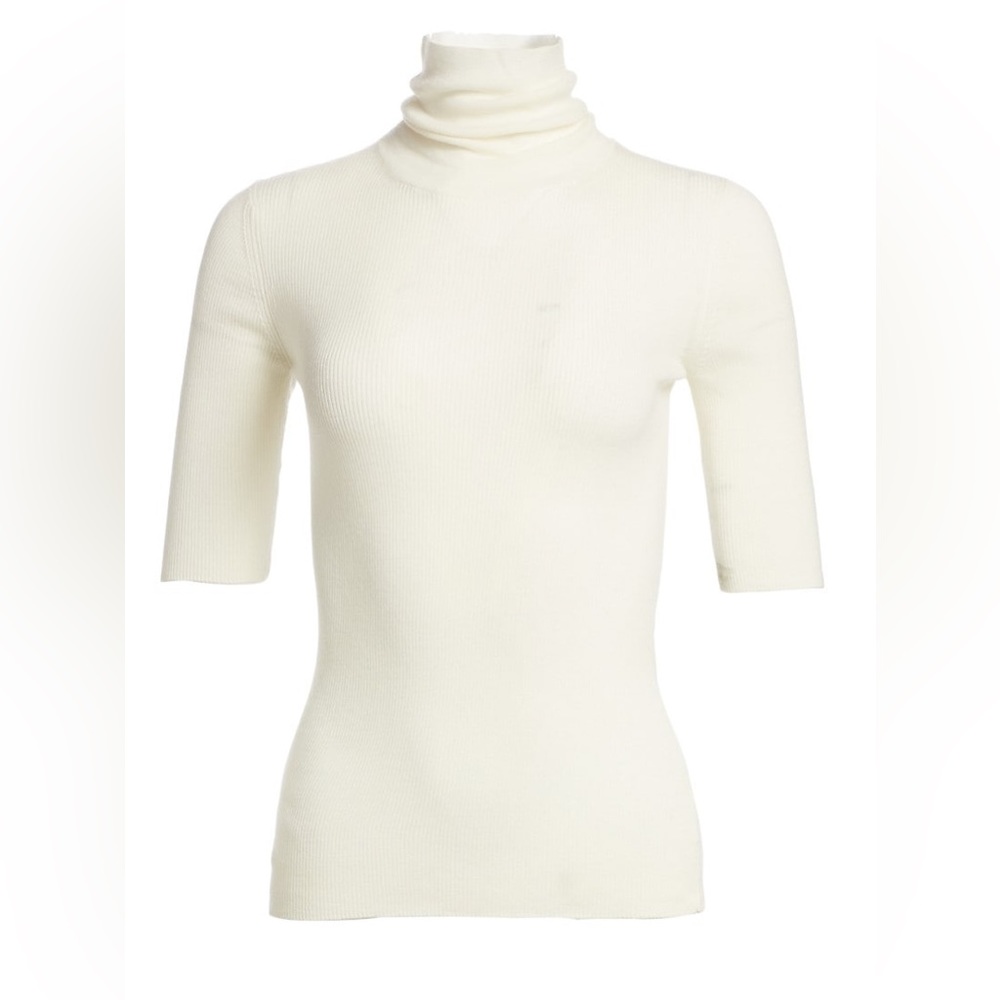 Theory Wool Turtleneck Sweater Cream P